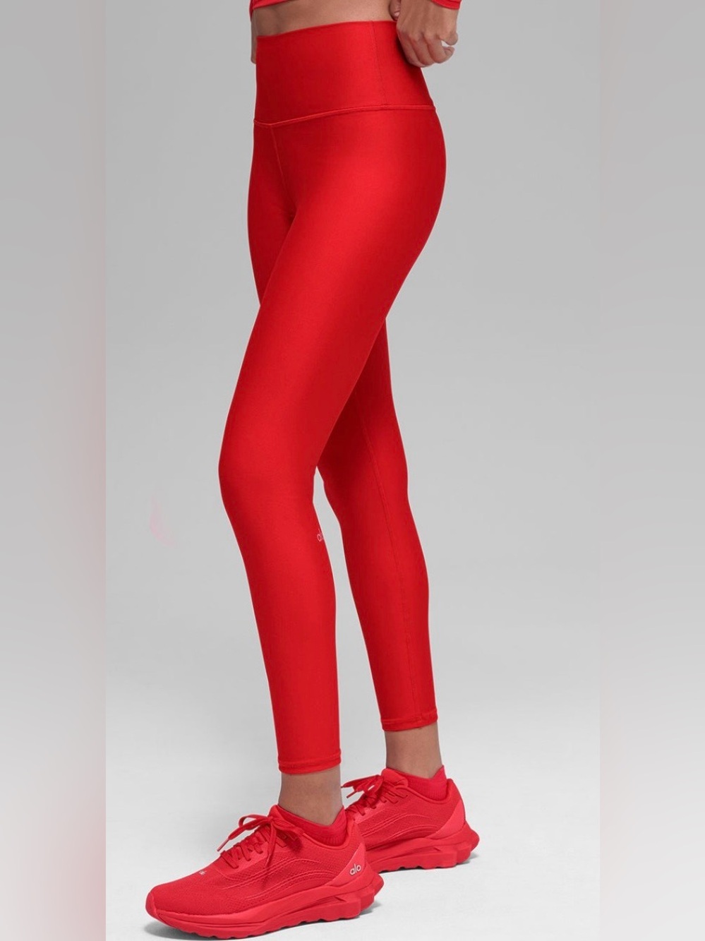 ALO YOGA 7/8 HW Airlift Leggings- Bright Red/ Size Small - Picture 2 of 7